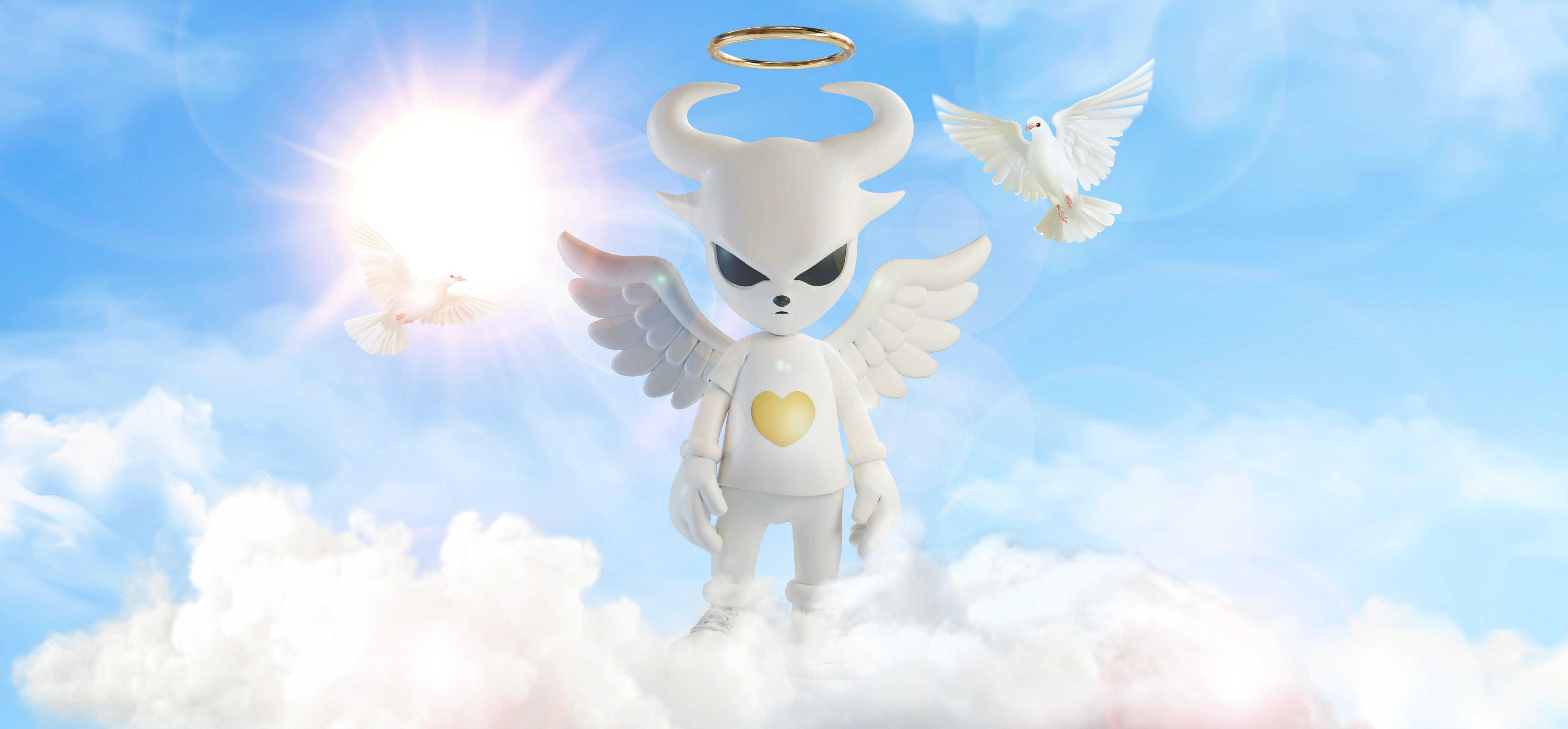 Goat Skins Icon Angel Banner