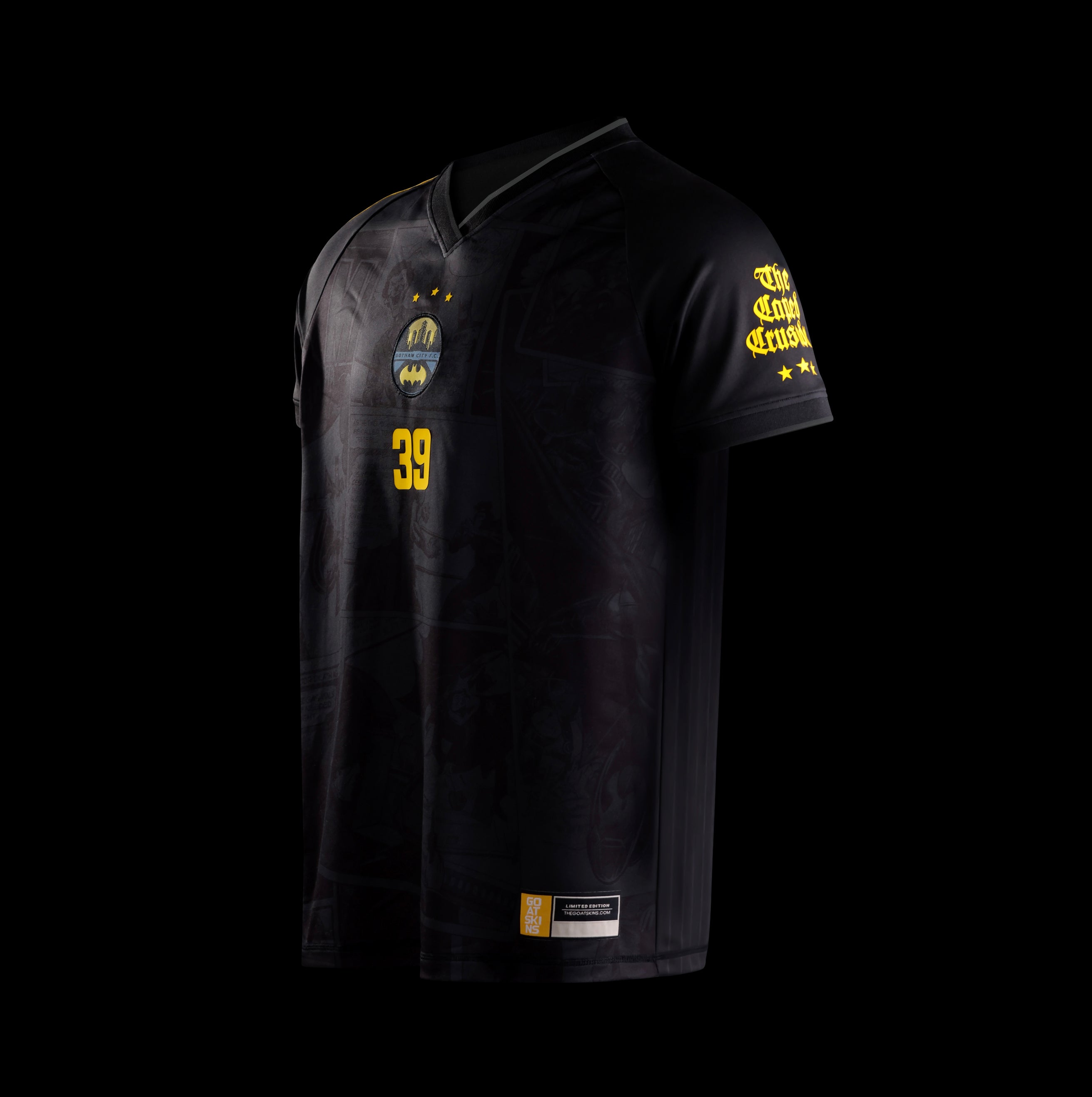 The Batman Limited Edition Collectible Jersey side view by Goat Skins