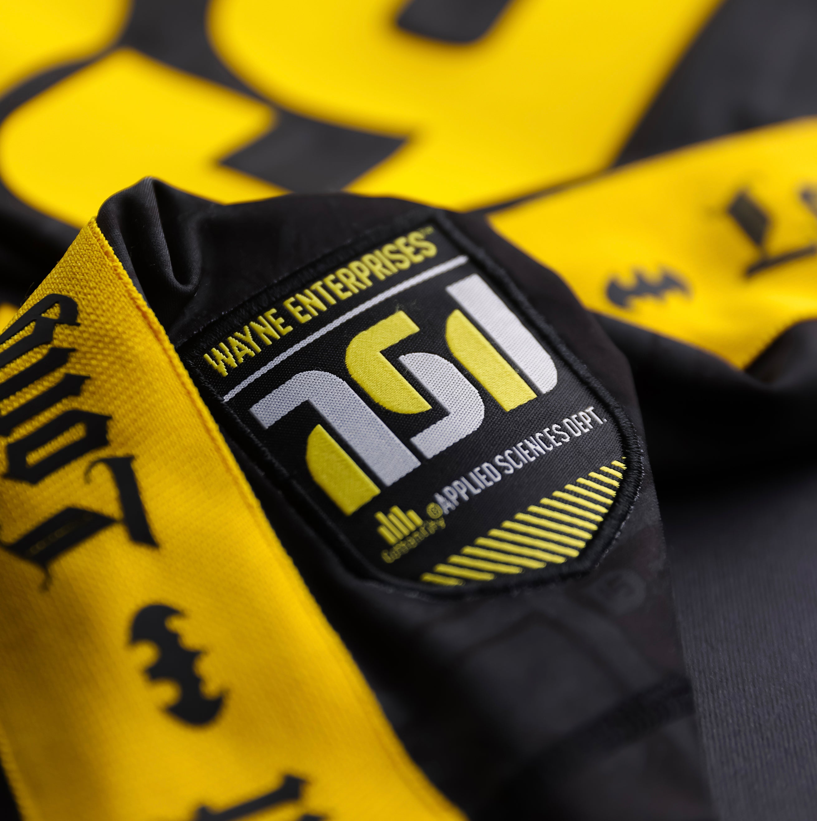 Batman Wayne Enterprises Embroidered Crest Premium Quality Design Detail Goat Skins