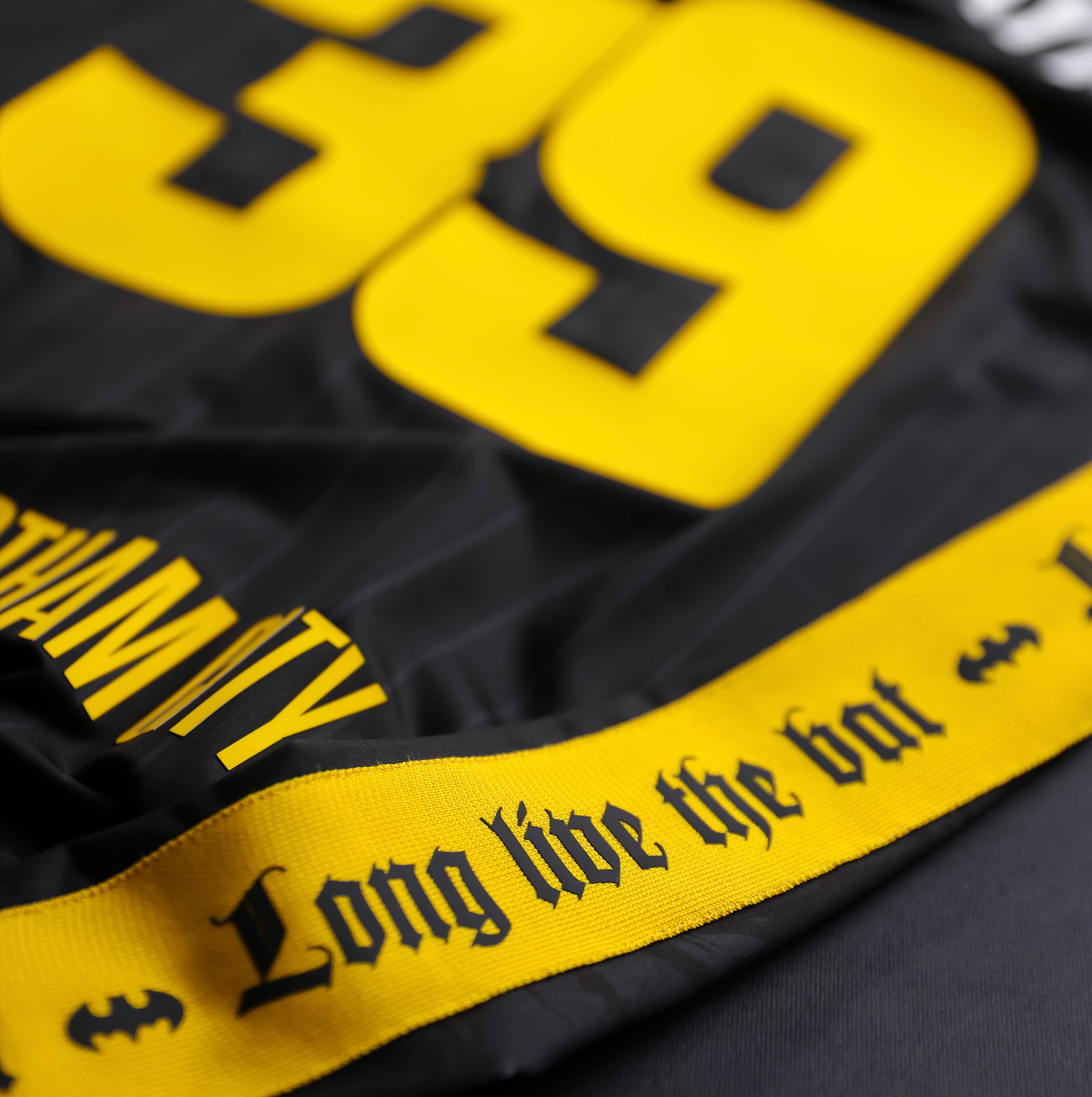 Batman Embroidered Side Stripe Premium Quality Design Detail Goat Skins