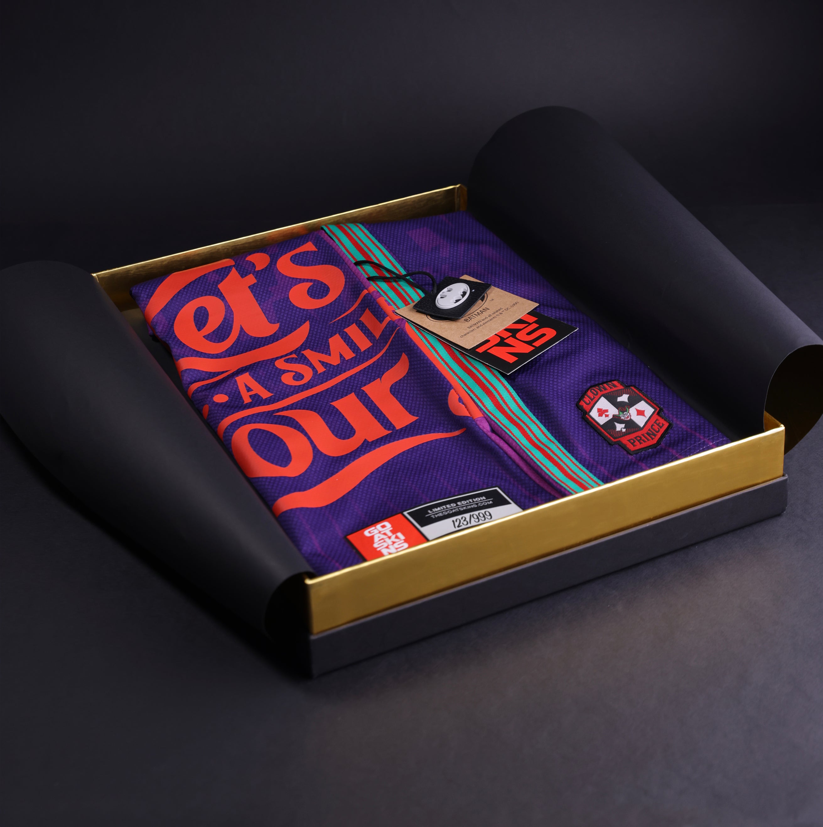 Premium Goat Skins packaging for Joker Limited Edition Collectible Jersey