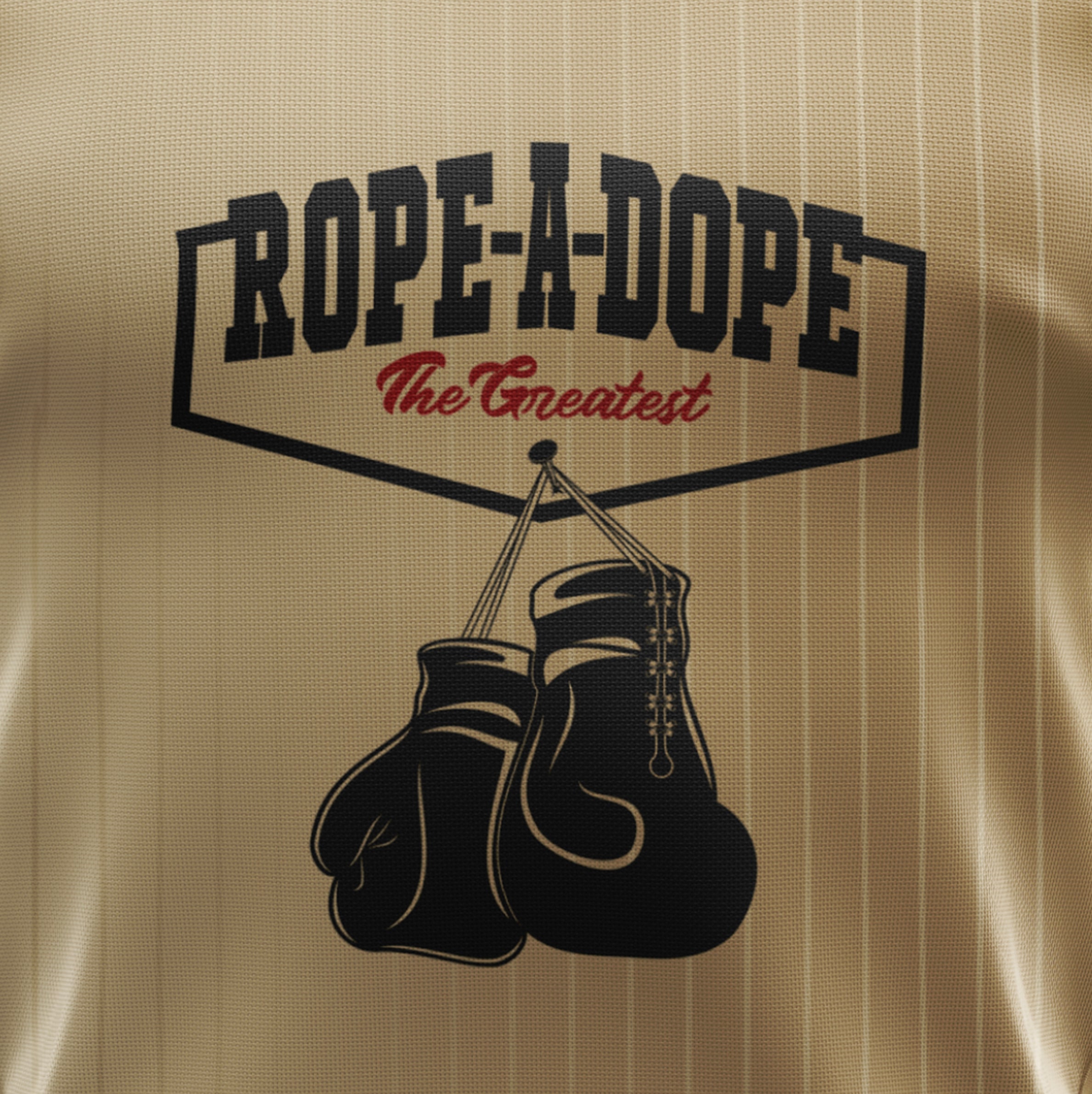 Muhammad Ali collectible jersey Rope A Dope detail Goat Skins