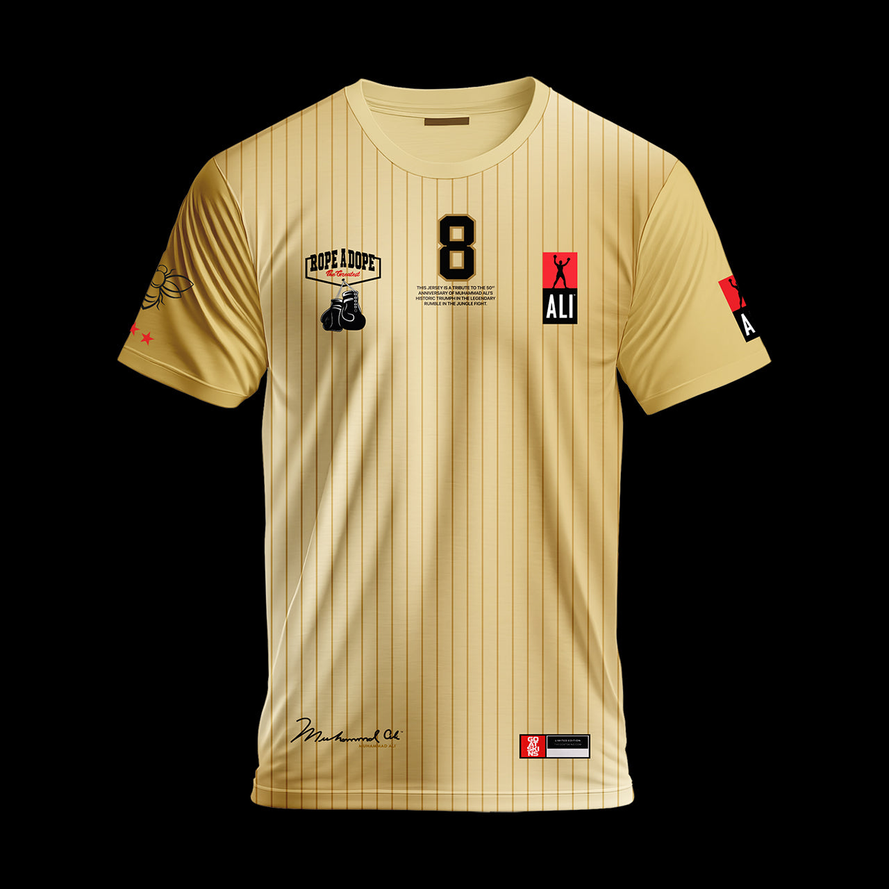 Muhammad Ali "Float like a butterfly" Limited Edition tribute jersey by Goat Skins