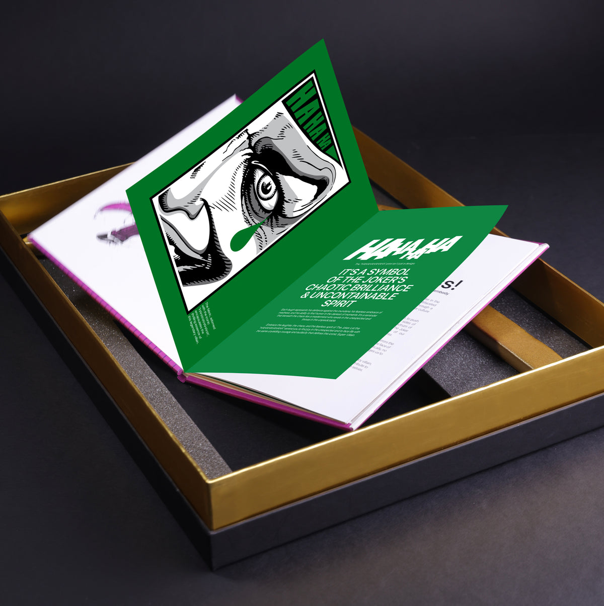 GOAT SKINS Joker limited edition collectible booklet displayed inside the premium collector presentation box