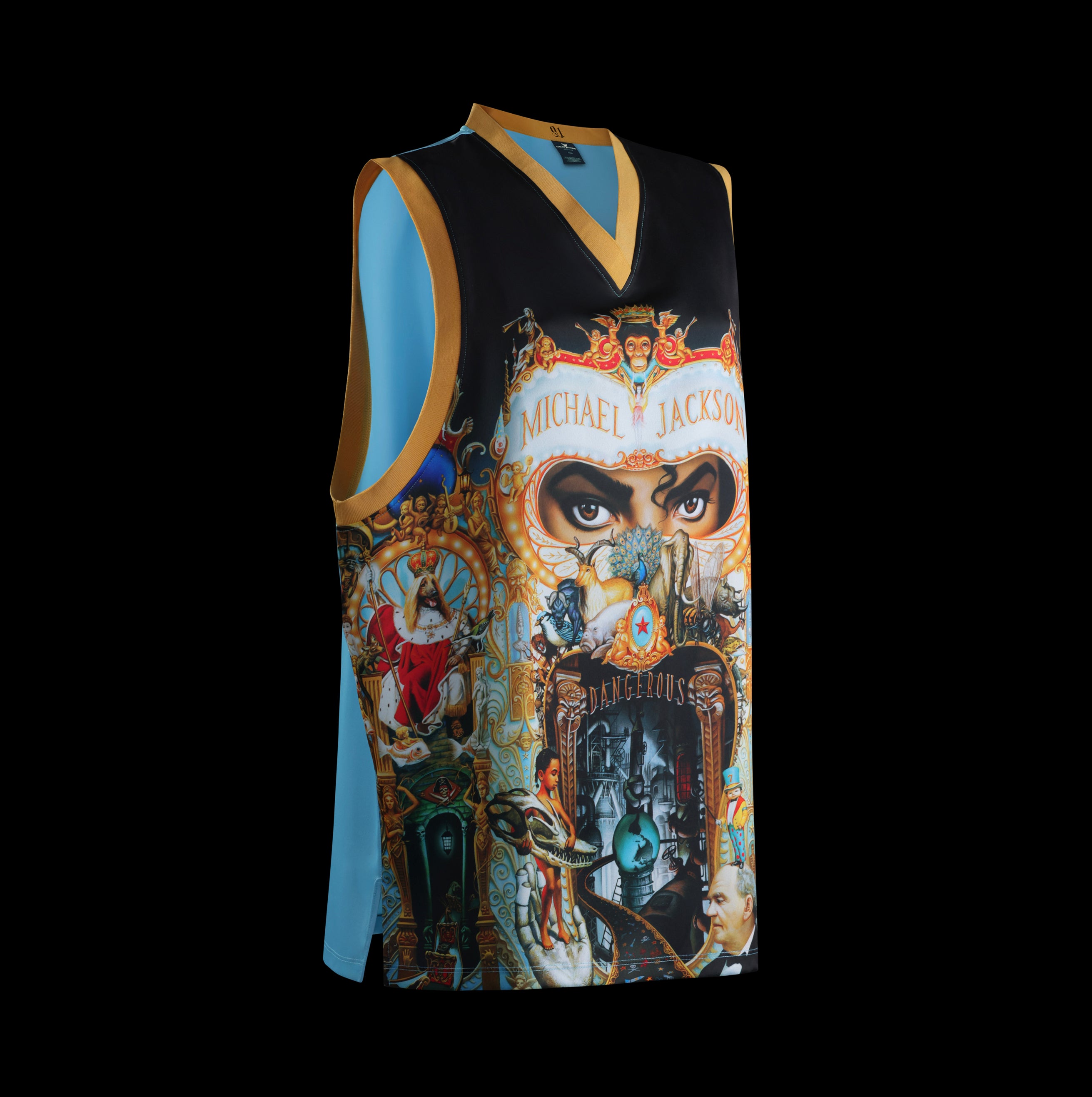Premium Michael Jackson collectible jersey inspired by Thriller era - side detail
