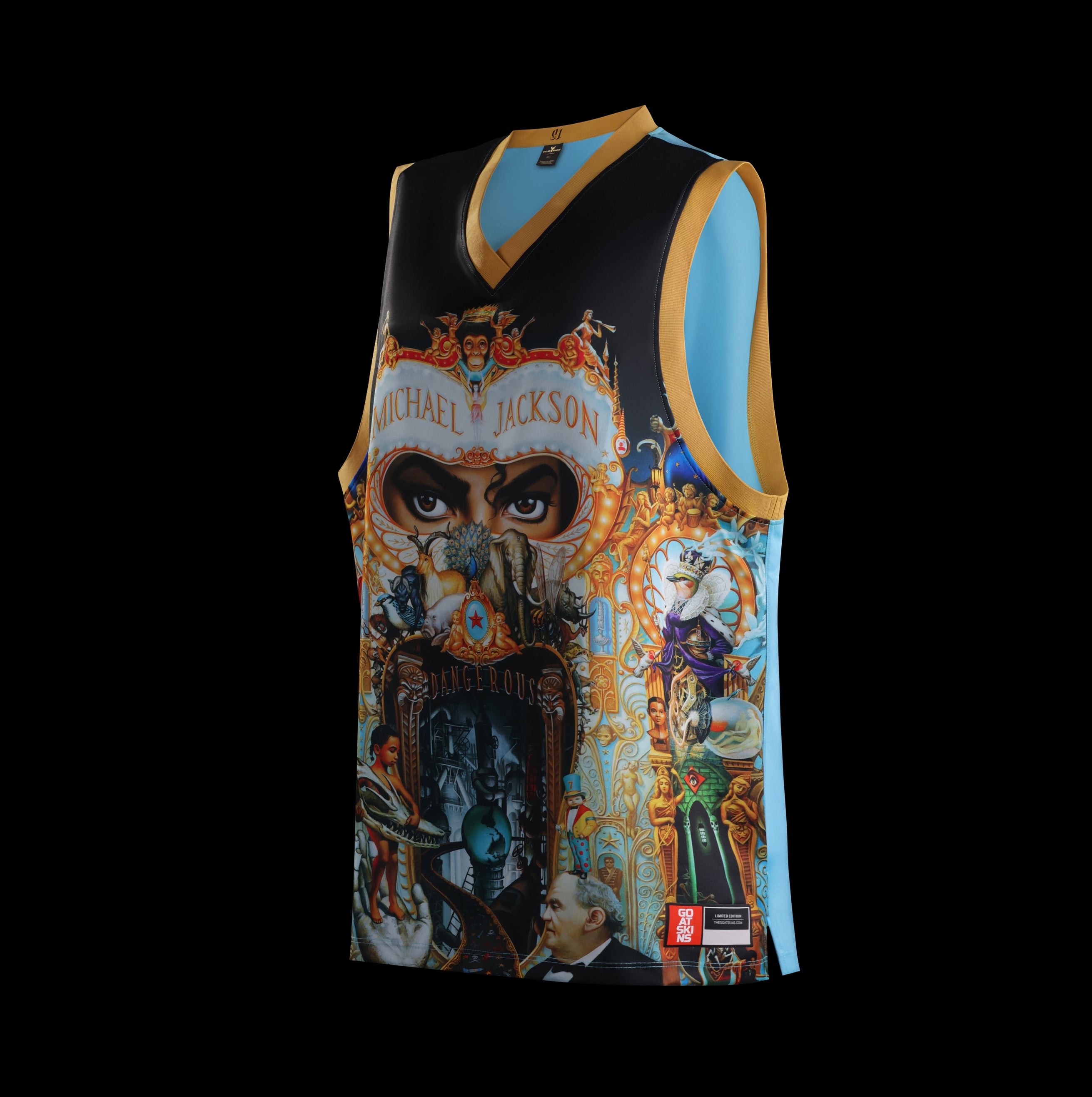 Premium Michael Jackson collectible jersey inspired by Thriller era - side detail