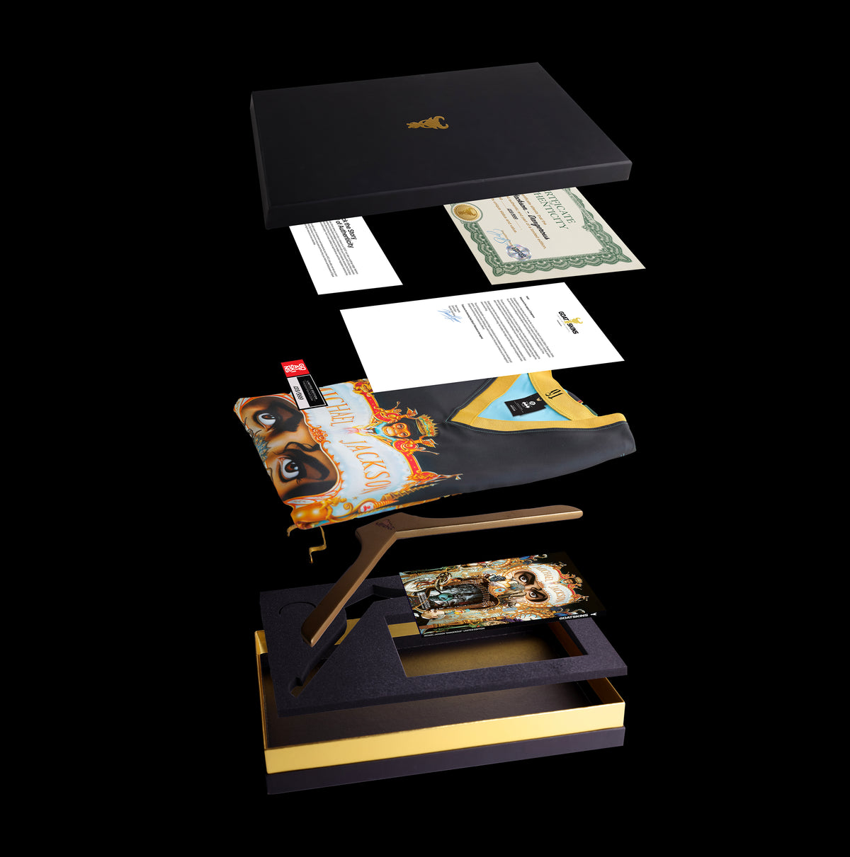 GOAT SKINS Michael Jackson limited edition collector pack with collectible jersey, booklet, Certificate of Authenticity and hanger