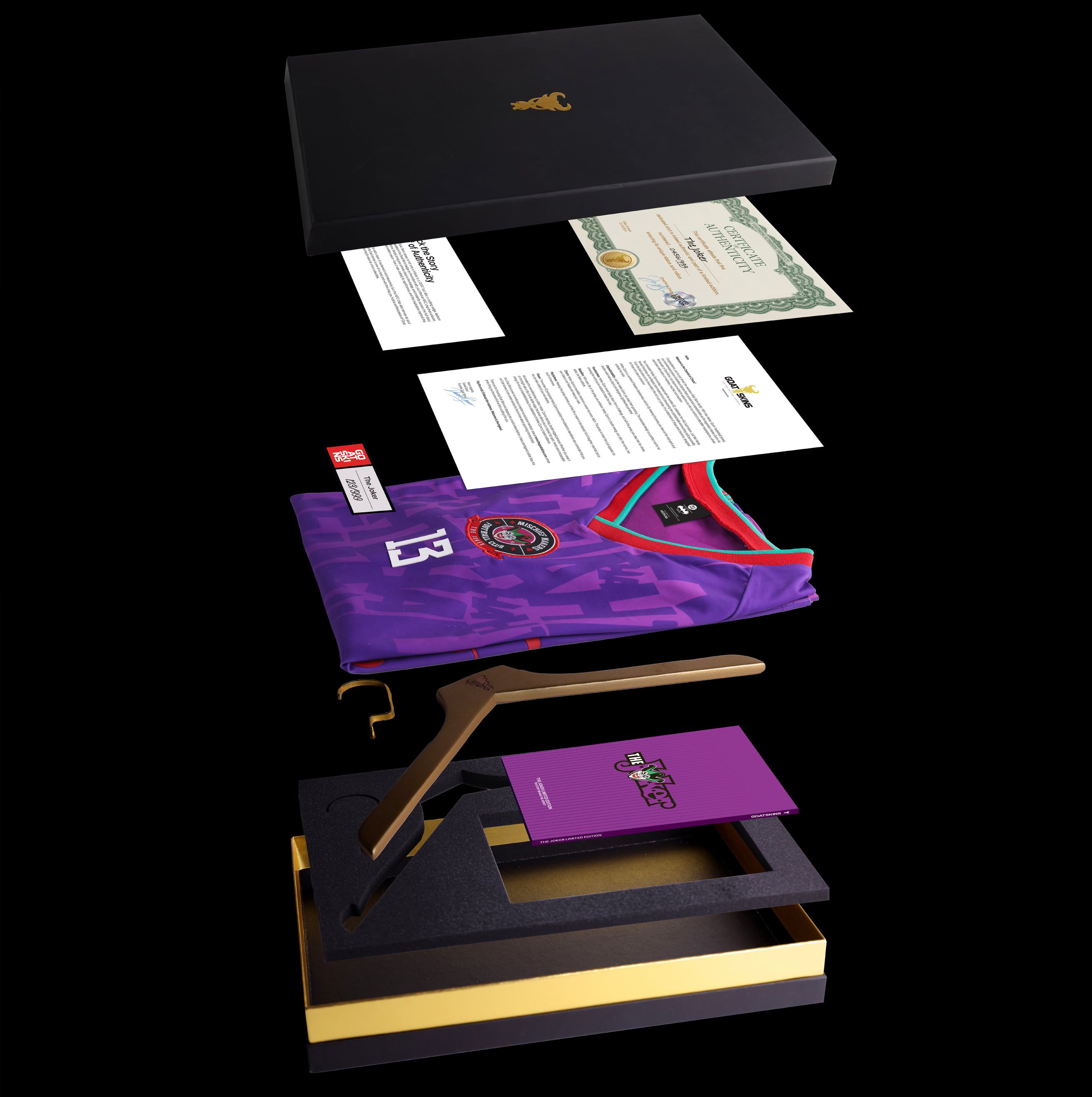 Exclusive premium Goat Skins collectible jersey packaging box
